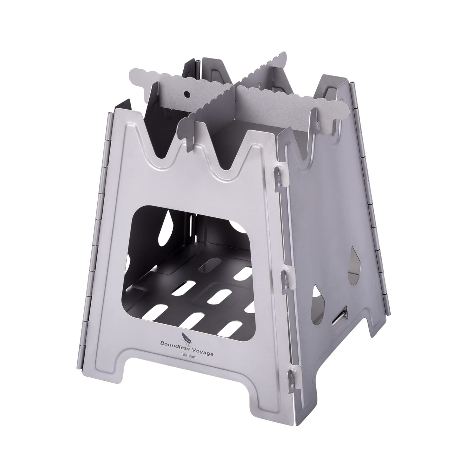 Boundless Voyage Titanium Wood Stove Carbon Furnace For Outdoor Camping Hiking Cooking Backpacking Lightweight Portable