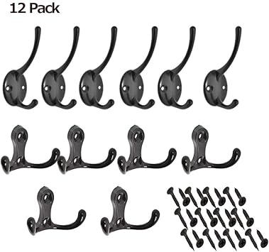 Amazon Com Wall Hook Screw In Hooks Wall Mounted Coat Hook