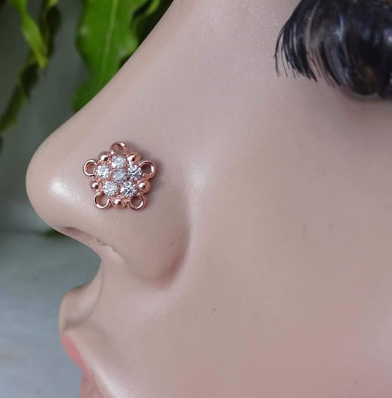Flower Nose Ring,Nose Piercing,Indian Nose Piercing,20