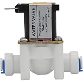 DIGITEN DC 12V 1/4" Inlet Feed Water Solenoid Valve Quick Connect N/C Normally Closed no Water Pressure