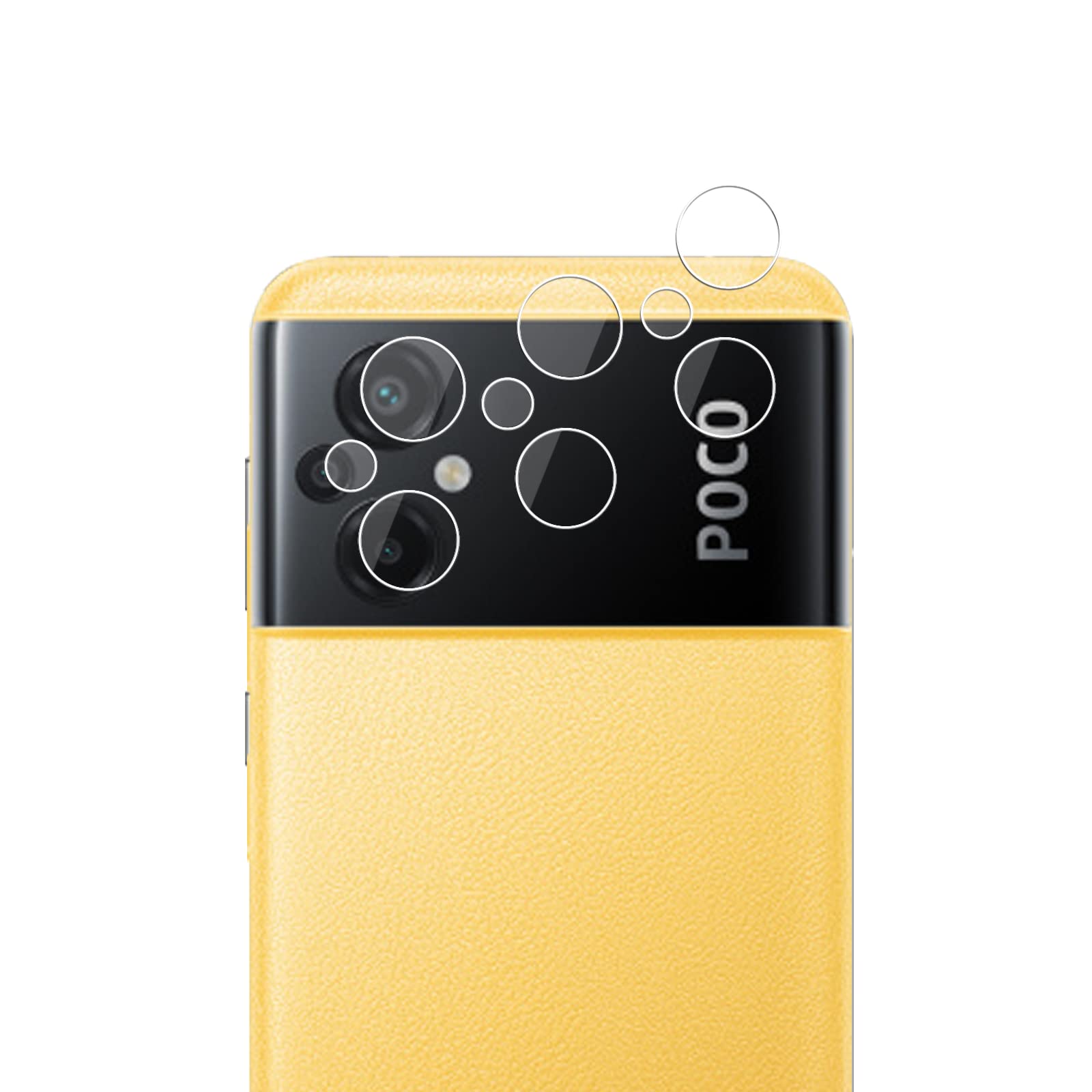 ROVLAK Camera Lens Protector compatible with Xiaomi Poco M5 Camera Screen Protector 3-Pack 9H Scratch-Proof Explosion-Proof Tempered Glass Camera Lens Protective Film