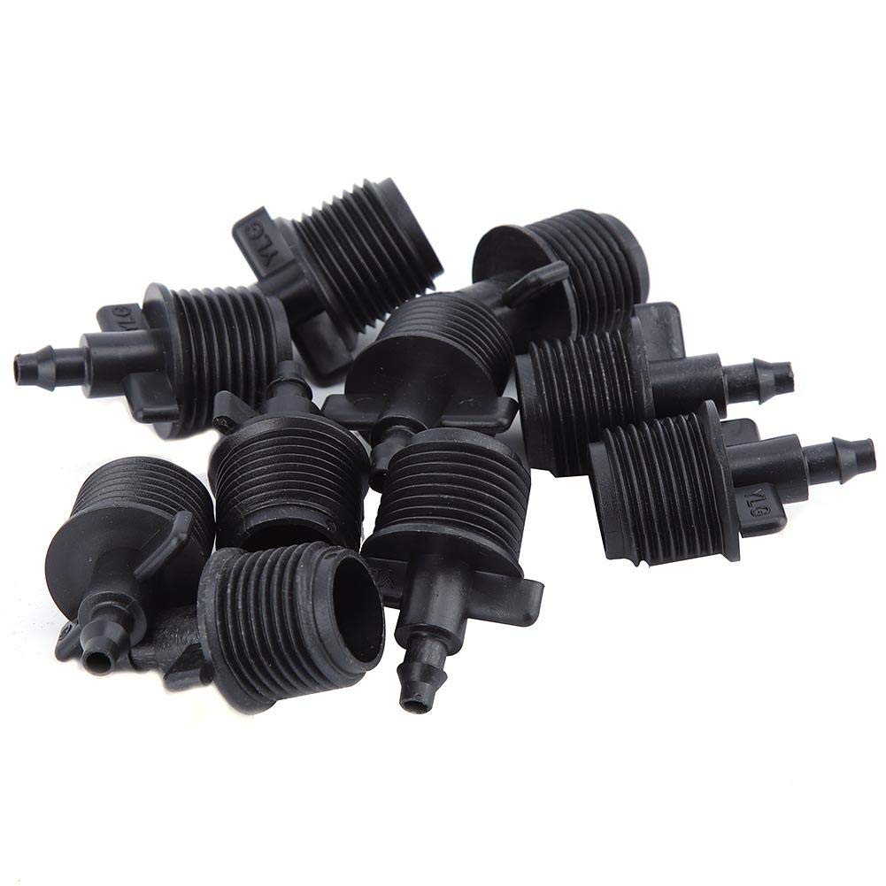 10Pcs 1/2inch Barb Tubing Adapter for 4/7mm Drip Irrigation Capillary Tubing Hose Accessory