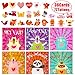 36 Valentine Card Packs, Valentine's Day Cards with 72 Temporary Tattoos and 36 Heart Envelopes for Kids/Roommate/Classmates Exchange Gifts Party Favor Supplies