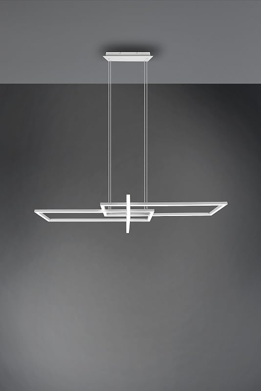 , Suspension, Salinas incl. 1 x LED,SMD,34,0 Watt,4000K,4400 Lm. Corps: Métal, blanc mat L:110,0cm, L:40,0cm, H:150,0cm Réglable avec interrupteur,IP20,4000K,Réglable en hauteur,Non variable