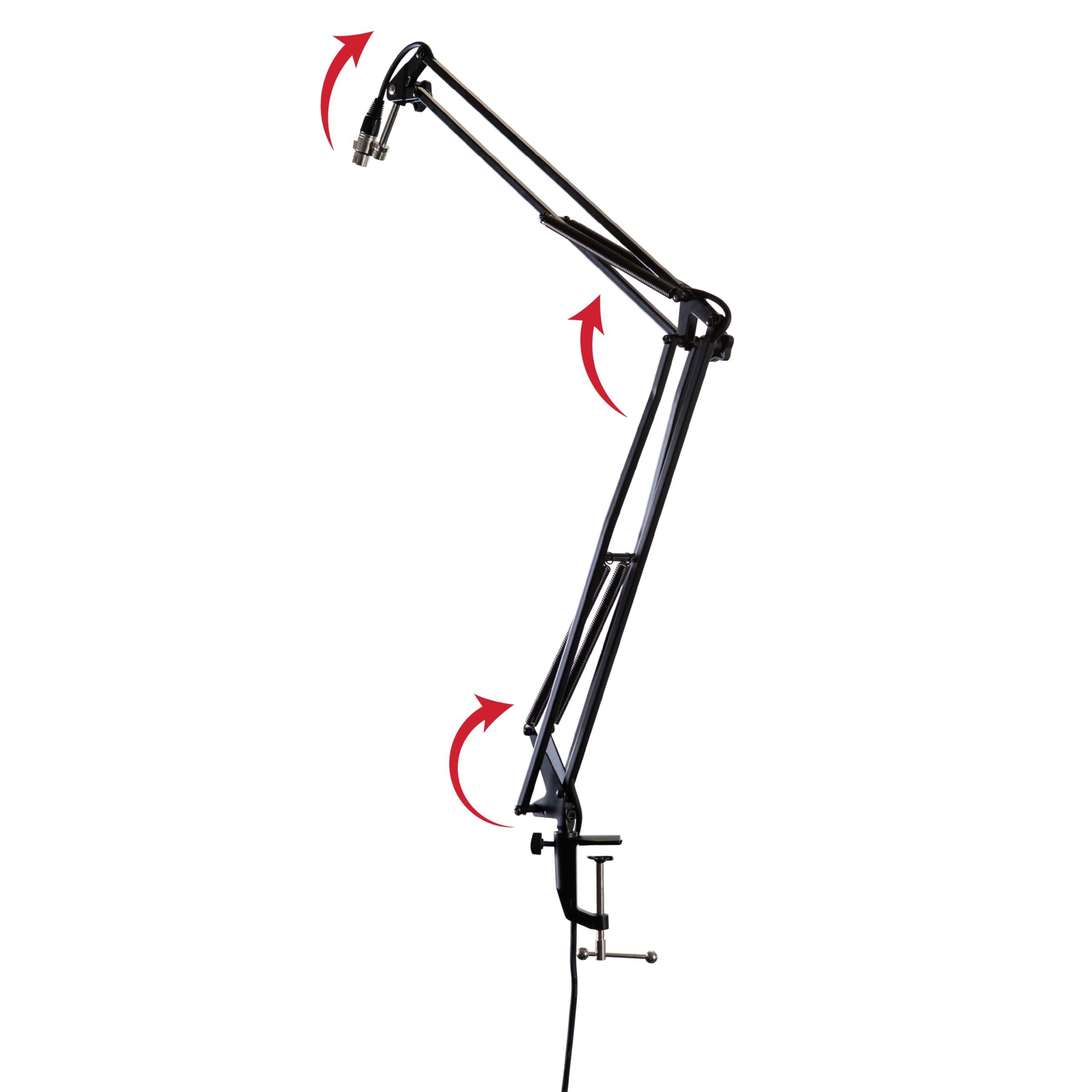 Gator Frameworks Desk-Mounted Broadcast Microphone Boom Stand for Podcasts and Recording (GFWMICBCBM1000)