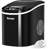 COSTWAY Countertop Ice Maker, 26LBS/24H Portable and Compact Ice Maker Machine, Ice Cubes Ready in 6 Mins, Electric High Effi