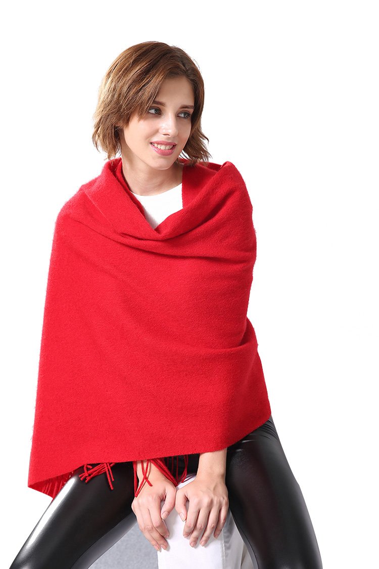 Aqueena 100% Lamb Wool Winter Wrap Shawl Oversized Scarf Aqueena 100% Lamb Wool Winter Wrap Shawl Oversized Scarf