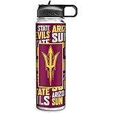 Rico Industries NCAA Arizona State Sun Devils - ASU Standard 22oz Stainless Steel Tumbler with Lid - Great For Coffee, Tea, Water or Cocktails