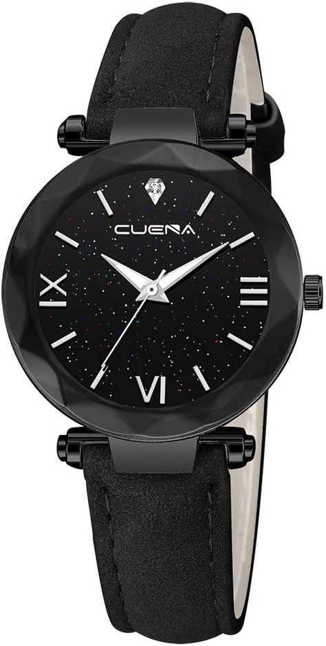 Fashion Women 's Leather Band Analog Quartz Diamond Wrist Watch Watches