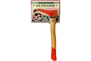 FORESTER Pickaroon Logging Tool 16in | USA Hickory Handle | Hookaroon Logging Tool | Log Roller Tool & Forestry Tools for Dra