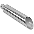 FGJQEFG 5 Inch Inlet 8 Inch Outlet Polished Stainless Steel Miter Cut Diesel Exhaust Stack Diesel Exhaust Tip(Stack Smokers 5" ID Inlet 36" Long)
