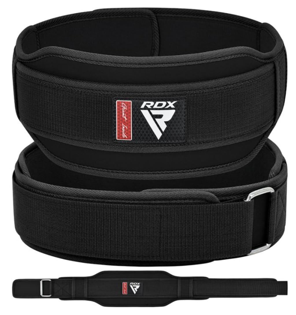 RDX RX5 Weightlifting Belt Adjustable Support Belt for Gym Training (Black, M)