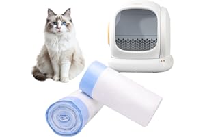 GIACEAW 40 Count Extra Large Cat Litter Box Liners, Cat Litter Waste Receptacles Bags for MeoWant MW-SC01/MW-SC02/MW-LR01 Self-Cleaning Litter Box