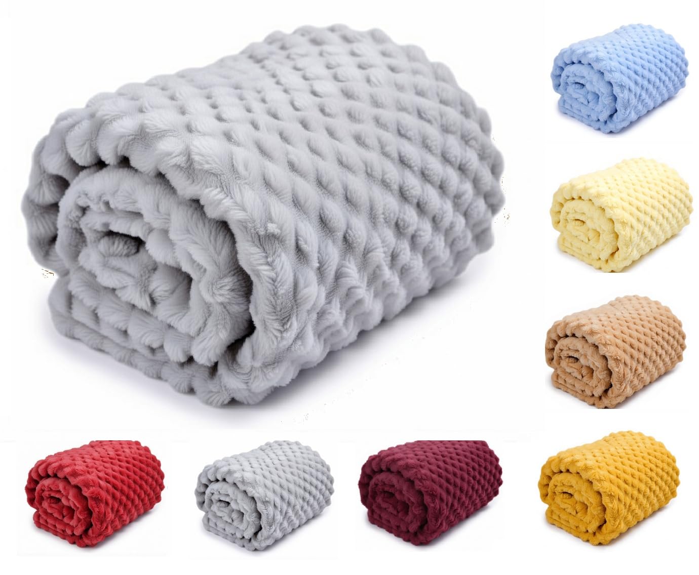 OnlyBee Baby Waffle Blanket 75 x 100 cm – Soft & Breathable Cellular Cot Blanket – Lightweight Baby Blanket for Newborns, Prams & Moses Baskets (Grey)
