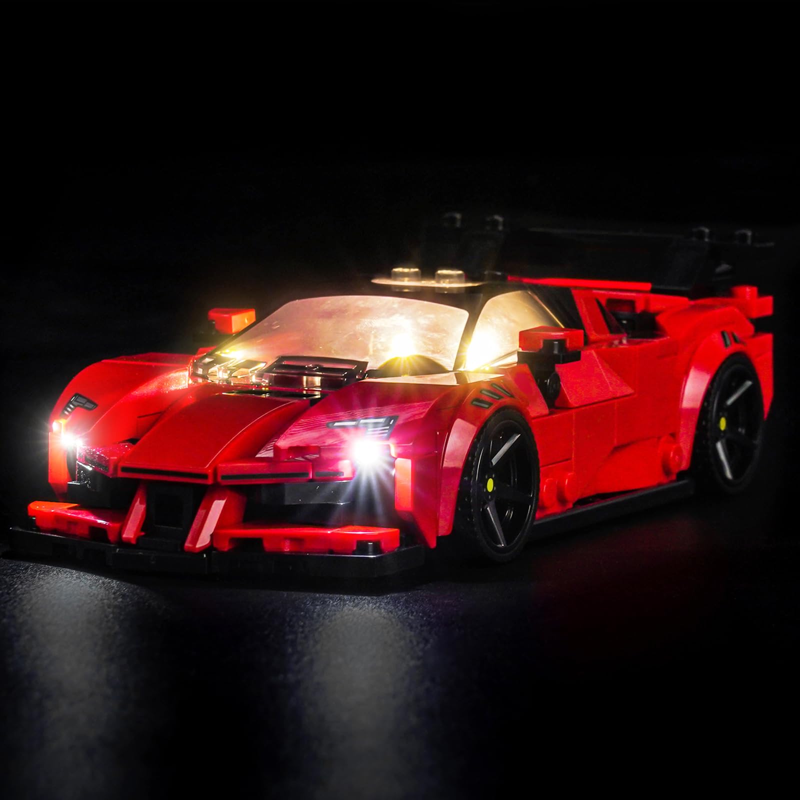 LocoLee Led Light Set Compatible with Lego 77254 Ferrari SF90 XX Stradale Sports Car Led Decoration Lighting Kit Compatible with Lego 77254 Building Blocks Model,Only Lights Set,No Model