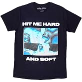 Men's Billie Eilish Hit Me Hard and Soft Negative T-Shirt Navy Blue