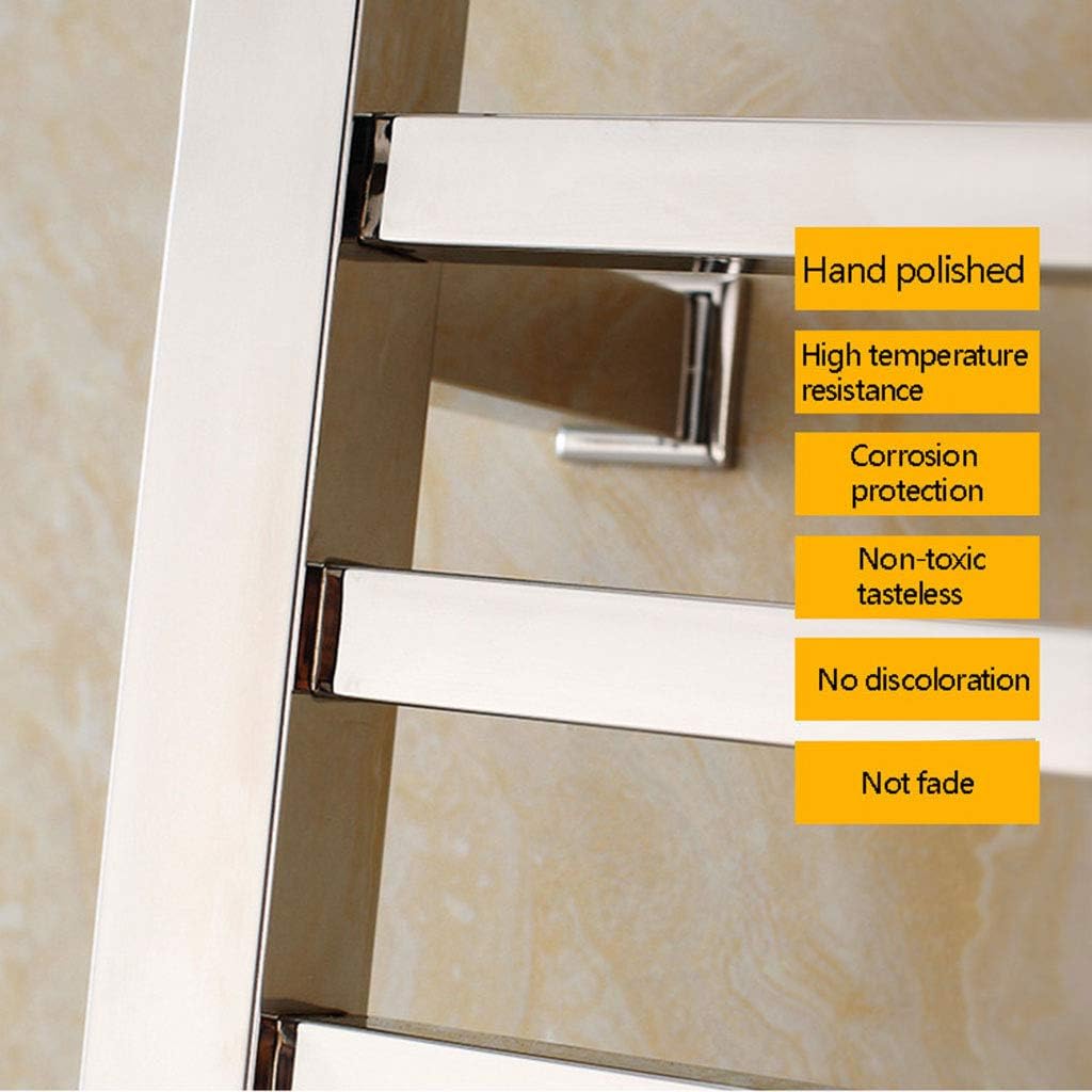 For Hotel Hardwired And Plug In Options Spa Wall Mounted Stainless Steel Heated Towel Warmer Bathroom Electric Towel Rack Sauna Home Kitchen Bath
