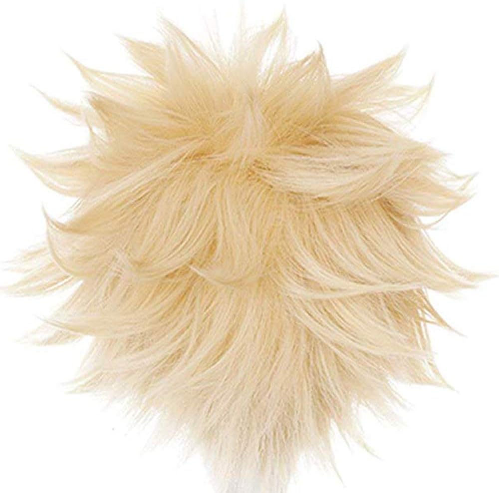 14” Short Blonde Hair Anime Cosplay Wig , KKbeauty Synthetic Hair for Men & Women Makeup Costume Party Cosplay Wig