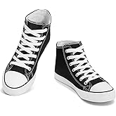 Womens High Top Canvas Sneakers, Lace up Fashion Tennis Shoes for Women Casual Classic Walking Shoe for Everyday Wear
