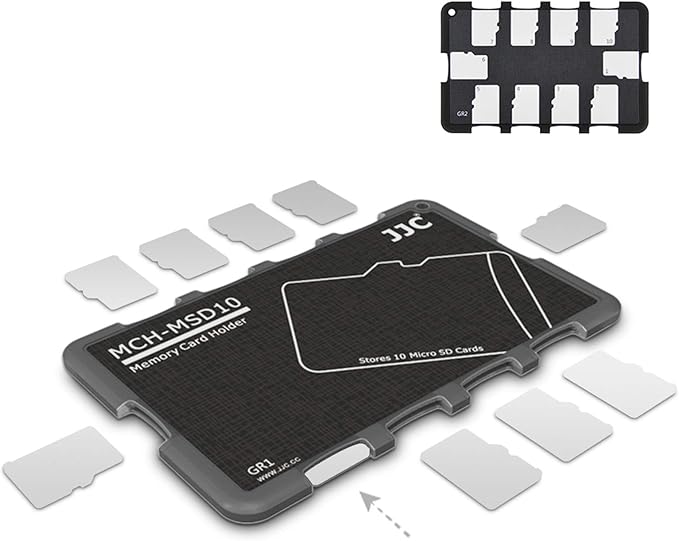 10 Slots Micro SD Memory Card Case Holder Organizer, Slim UltraThin