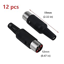 Antrader DIN 6-Pin Male Plug Connector Solder Cable