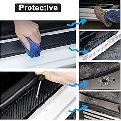 kaiweiqin 4Pcs Car Door Sill Scuff Plate Cover for