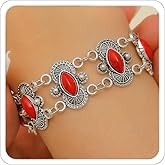 Xeyau Western Bracelets for Women Trendy Country Concert Outfits Turquoise Bracelet Chain Cowboy Chic Boho Cowgirl Bracelet Jewelry