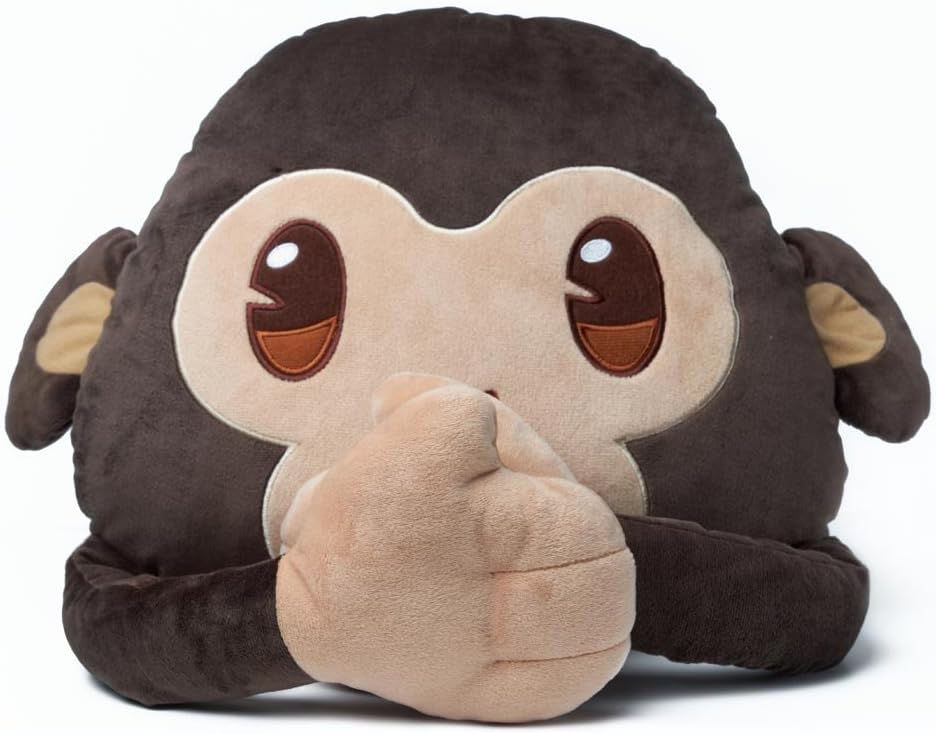 emoji® Monkey emoji Brand Cushion - Super Soft, Super Cuddly Pillow. This is a large emoji or emoticon pillow from emoji®