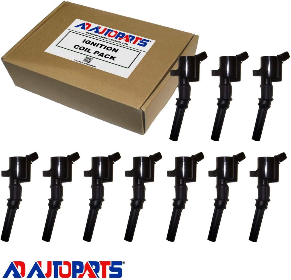 Amazon Com New Ignition Coil Set 10 For 1999 2000 2001 2002 2003 2004 Ford F 350 Super Duty V10 6 8l Gdg508 Automotive