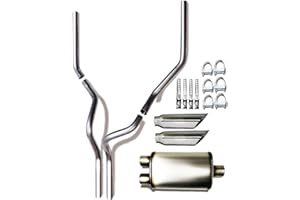 COLT EXHAUST Stainless Steel Pipes and muffler Dual Exhaust kit Fits 2003 Ford F150 - F250