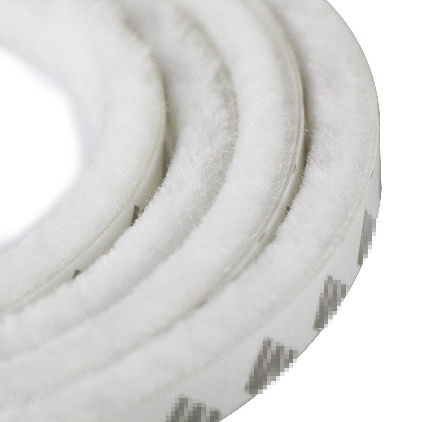 UOOOM 5m Windproof Dustproof Door Window Seal Strip Self Adhesive Brush Strip 9x23mm/Width 9mm, Thickness 23mm (White)