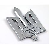 Car Chrome Decals CNPL-UPA UPA Trident Tryzub Ukraine Car Chrome Emblem Auto Decal Sticker 2.3"