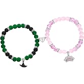 lakayfimily Wicked Friendship Bracelet for Women Magic Wand&Witch Hat Beaded Stretch Bracelet Wicked Gifts Fans Party Dress Costume Accessories