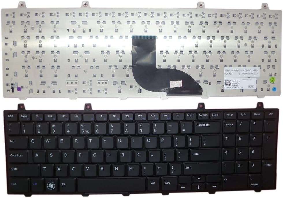 Laptop Keyboard for DELL Studio 1745 1747 1749 XPS 17 L701X US English 0H572P H572P PK130802A10 V104025BS1 Black New and Original