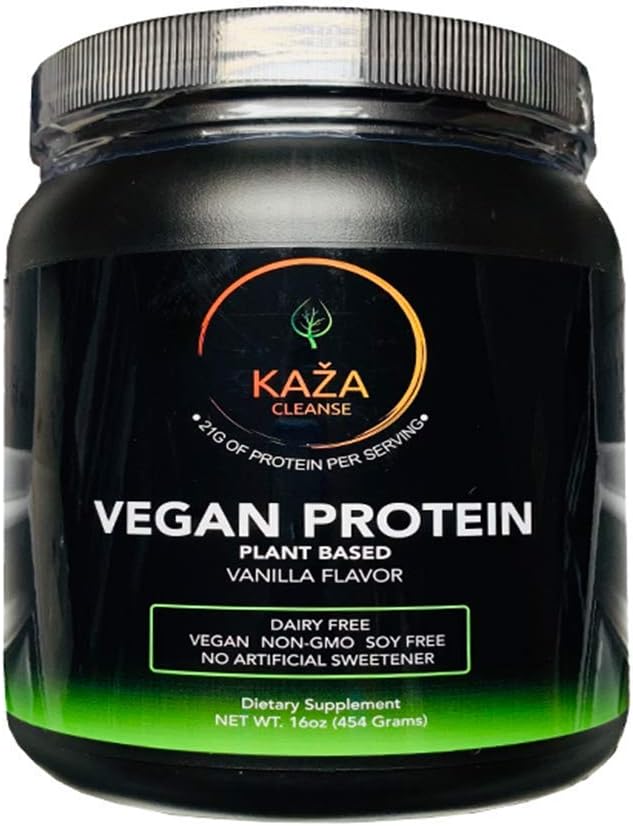 Vegan Plant Based Protein Powder, Vanilla Flavor High Protein, Low