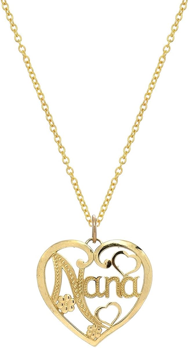 10k Yellow Gold Nana Pendant Necklace 