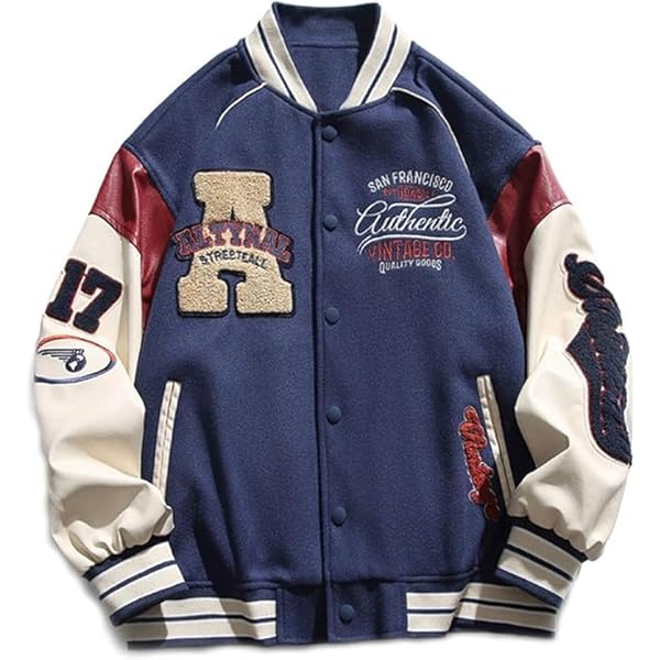 ジャケット・アウター rare Vintage Varsity Jacket Oversized Amazon.com: Aelfric Eden Men's Varsity Jacket Oversized