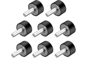 uxcell M6 Thread Rubber Mounts,Vibration Isolators,Cylindrical Shock Absorber with Studs 20mm x 10mm 8pcs
