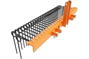EliteEdge Heavy-Duty 3-Point Pine Straw Rake for Tractor – Durable Powder-Coated Steel, Spring Landscape Rake for Pine Needle