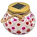 Sogrand SS-SGD-SLG1603 Solar Lantern Jar Lights Table Lamp Glass Ball Table Light Hanging Lanterns Decorative for Mason Jars Tabletop Lamps Outdoor Decorations for Decor Garden Gift [Red]