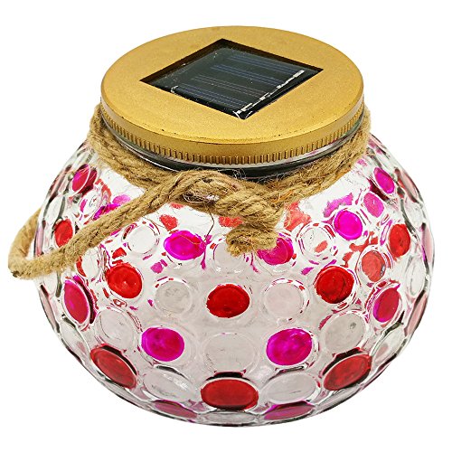 Sogrand Red Diamond Solar Light Glass Jar, Copper Finish Lids, Hanging
Solar Lights Outdoor