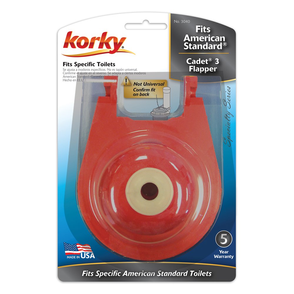 Korky 3040BP Flapper For American Standard Cadet 3 Toilet Repairs