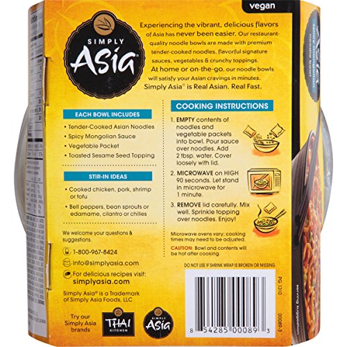 Simply Asia Spicy Mongolian Noodle Bowl (Pack of 6) - Image 4