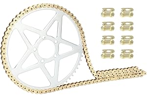 58T Sprocket + 420H Chain 112 Links + 8 Connecting Master Links Non O-Ring Heavy Duty Drive Chain MX/SX Racing for Surron Sur