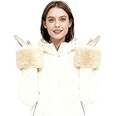 Lina & Lily Women's Winter Wrist Cuffs Warmers Faux Fur Fluffy