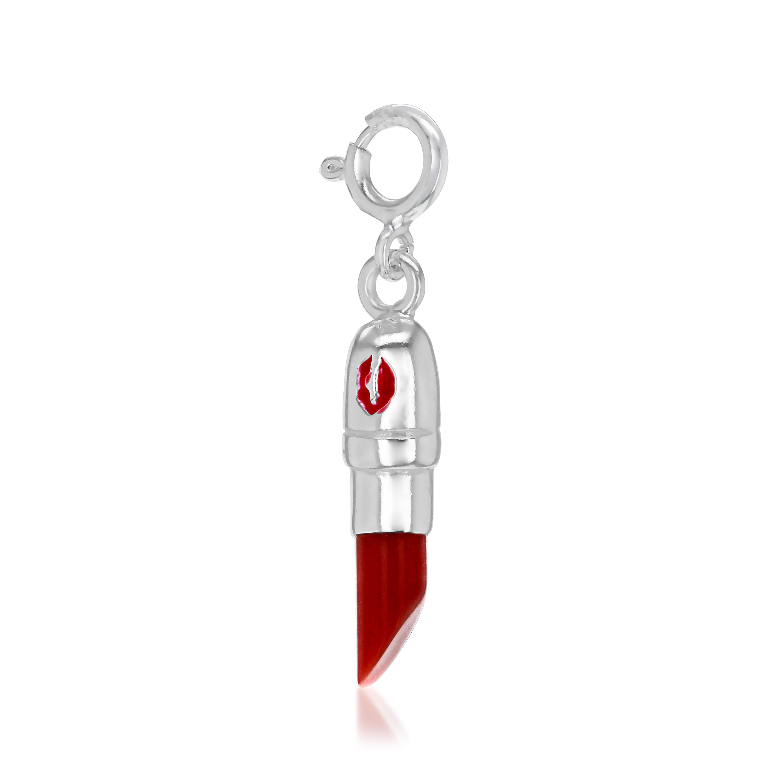 Tuscany Silver Women's Sterling Silver Red Lipstick Charm