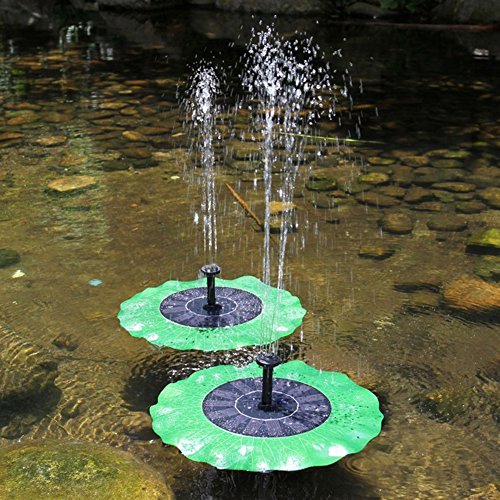Whitelotous 1.5W Solar Powered Panel Kit Water Pump for Garden Pond Fountain Pool,Bird Bath Foutain Pump,Outer Watering Submersible Pump