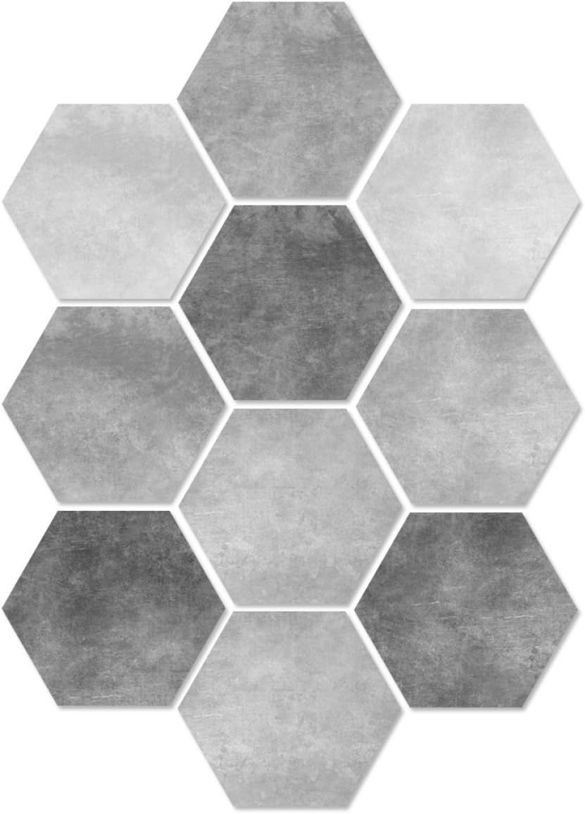 Flooring Sticker Cement Ash DIY Tile Sticker Removable Non-Slip Waterproof Self-Adhesive Wallpaper Decorative Wall Sticker 5 Pack