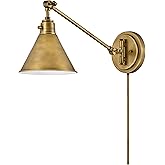 Hinkley Arti Single Light Swing Arm Wall Sconce, Adjustable, On/Off Switch, Plug-in Cord, Two Pivot Points, Modern Industrial