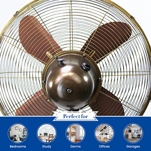 DecoBREEZE Pedestal Standing Fan, 3 Speed Oscillating Fan with